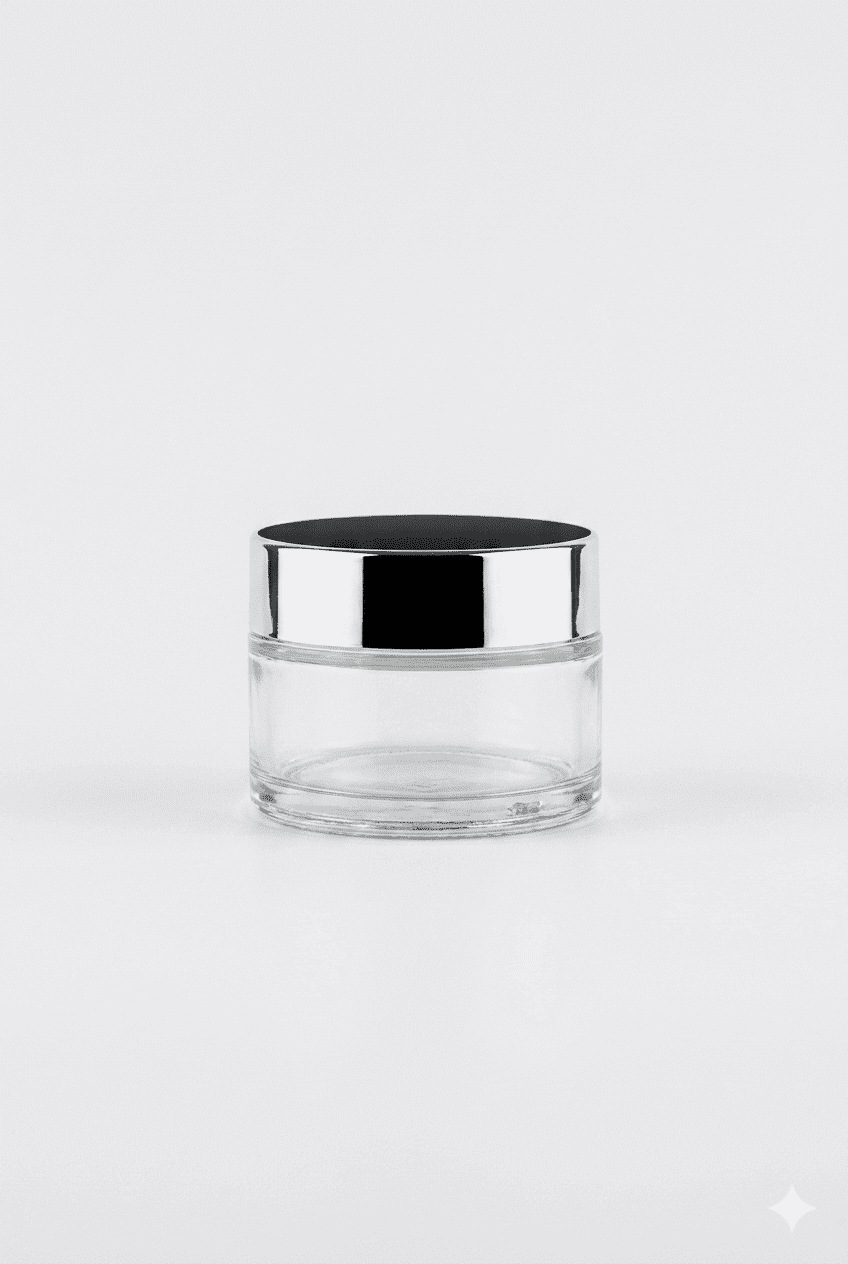 Pot Cosmétique en Verre Cristallin "Diamant Miroir"